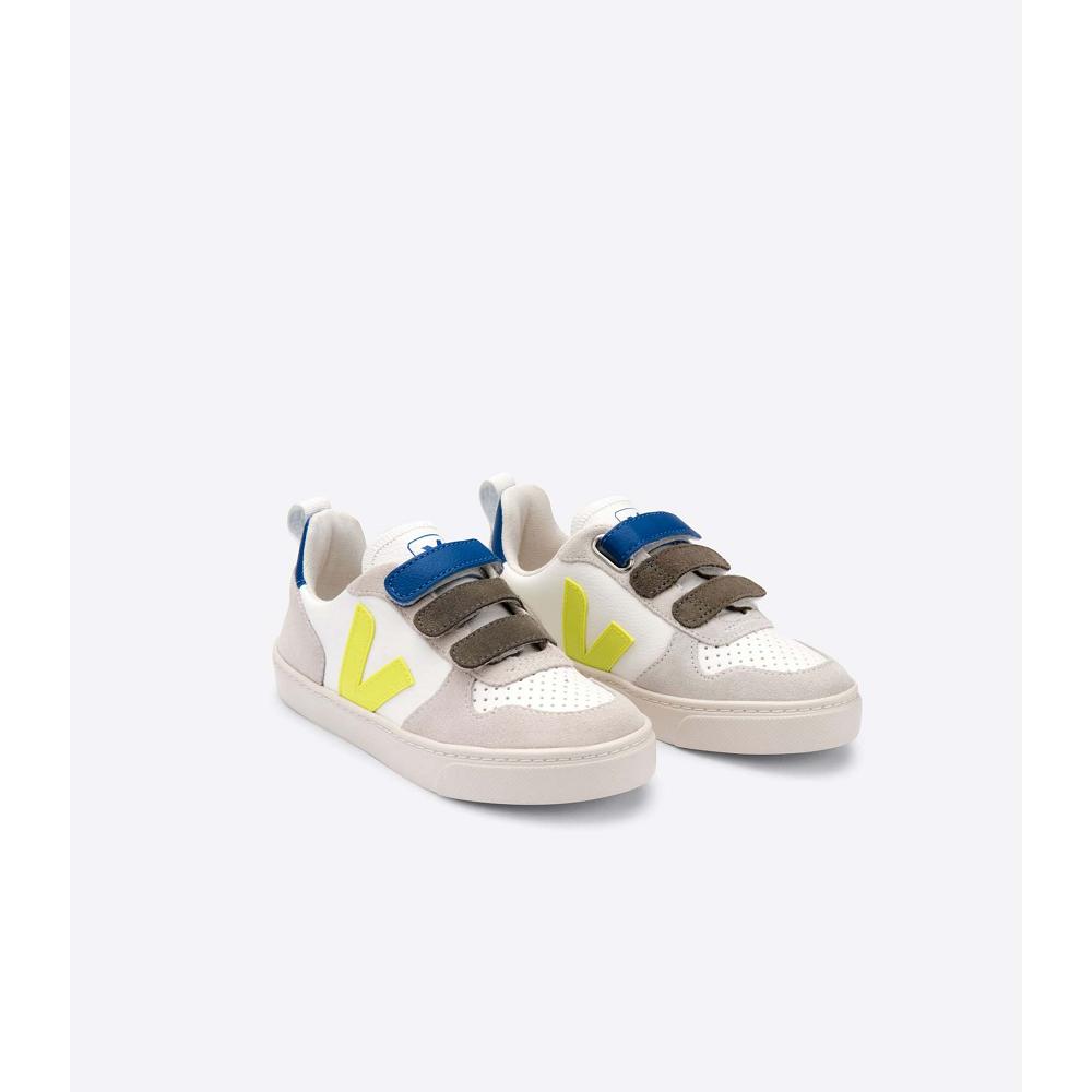 Veja V-10 X BONTON Kids' Sneakers White/Blue | NZ 843WNB